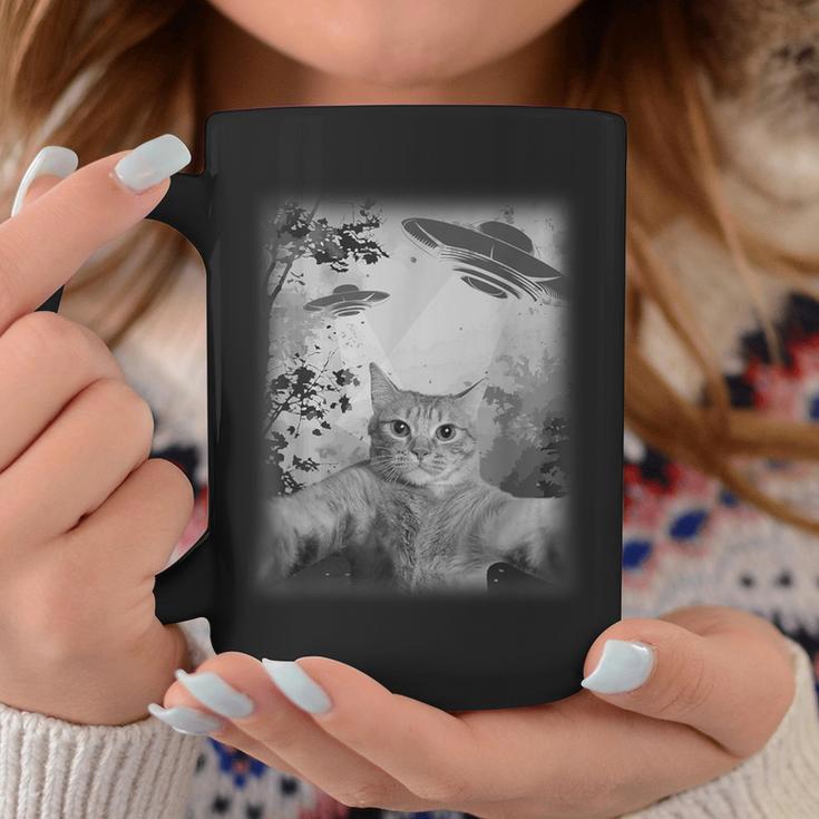 Catelfie With Ufos Cosmic Catpace Cat コーヒーマグ 面白い贈り物