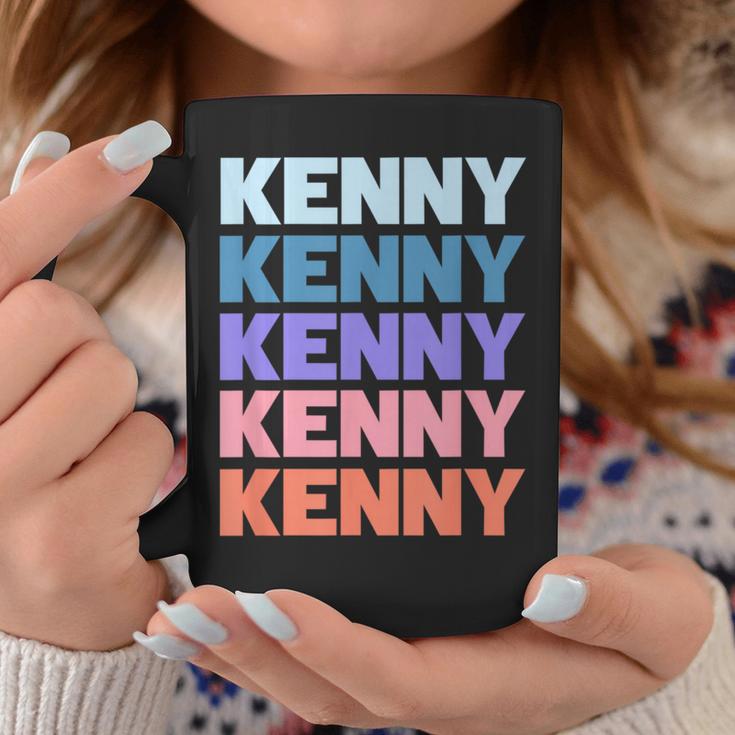 Modern Repeated Text Kenny コーヒーマグ 面白い贈り物