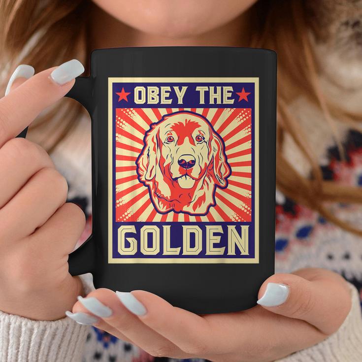 Obey The Golden ゴールデンレトリーバーオーナー向け コーヒーマグ 面白い贈り物