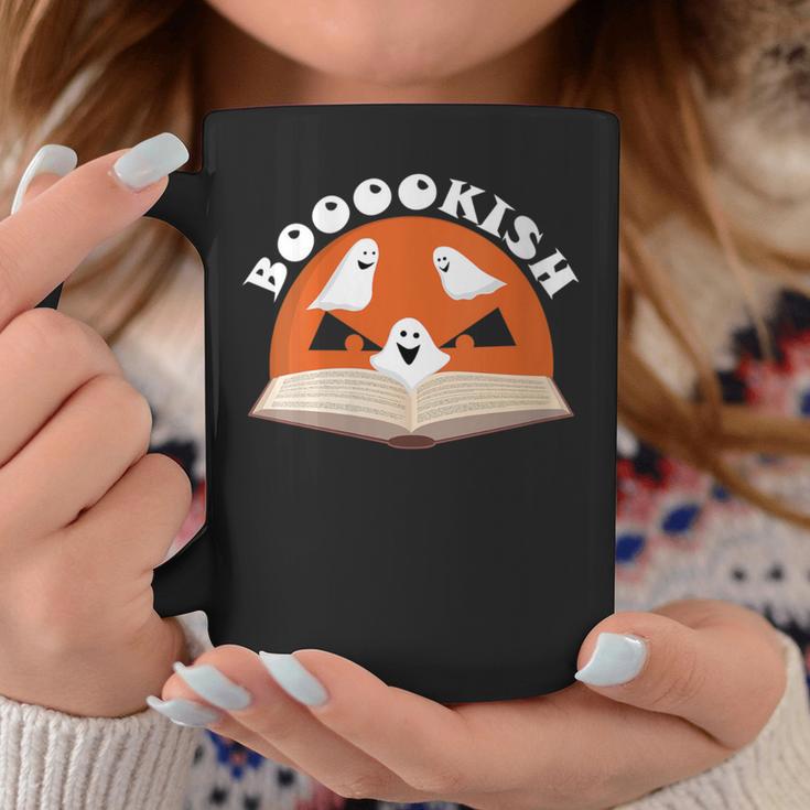 Ghosts & Pumpkin Bookish Halloween Readers And Book Lovers Graphic Print Coffee Mug Unique Gifts