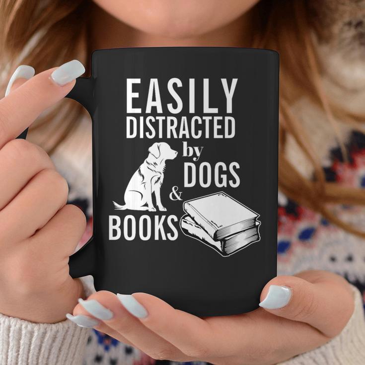Golden Retriever Easily Distracted By Books And Dogs Premium Tri-Blend Graphic Print Coffee Mug Unique Gifts