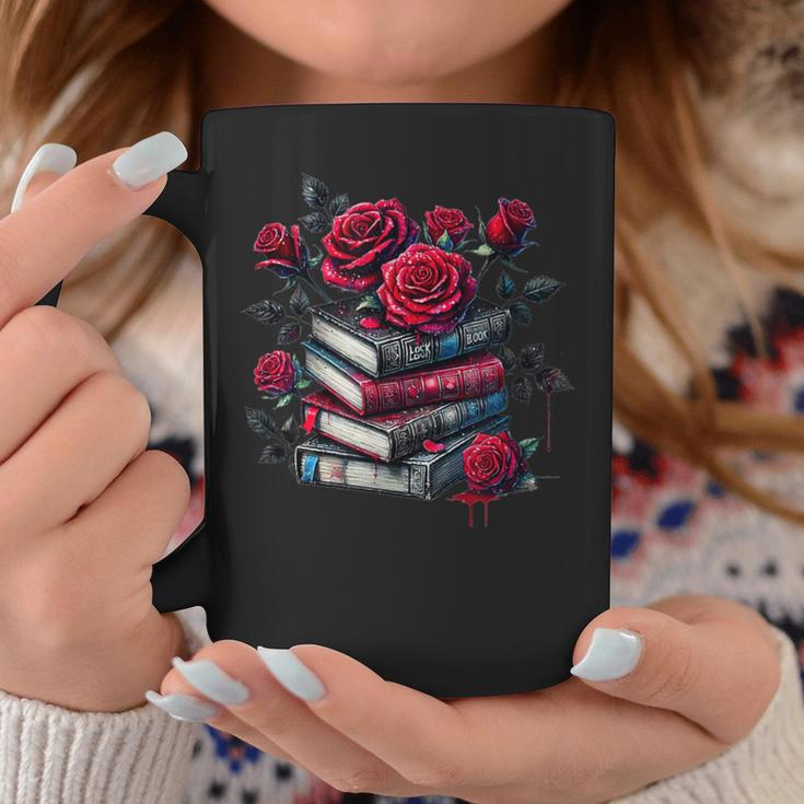 Gothic Books Roses Dark Academia Vintage Library Romance Graphic Print Coffee Mug Unique Gifts Gothic Books Roses Dark Academia Vintage Library Romance Graphic Print Coffee Mug Unique Gifts