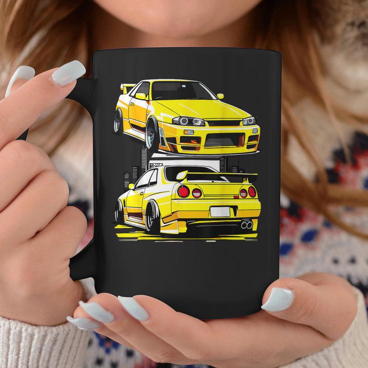 ブラック Gt R 32 Jdm スカイラインチューナー レーシングスタンス カードリフト コーヒーマグ 面白い贈り物