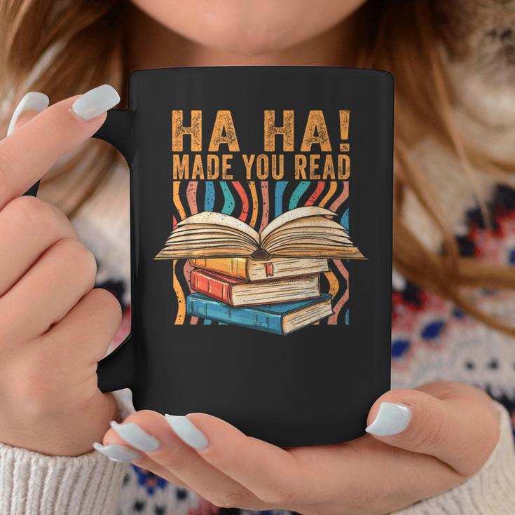 Ha Ha Made You Read Reading Quotes Bookish Book Lover Graphic Print Coffee Mug Unique Gifts