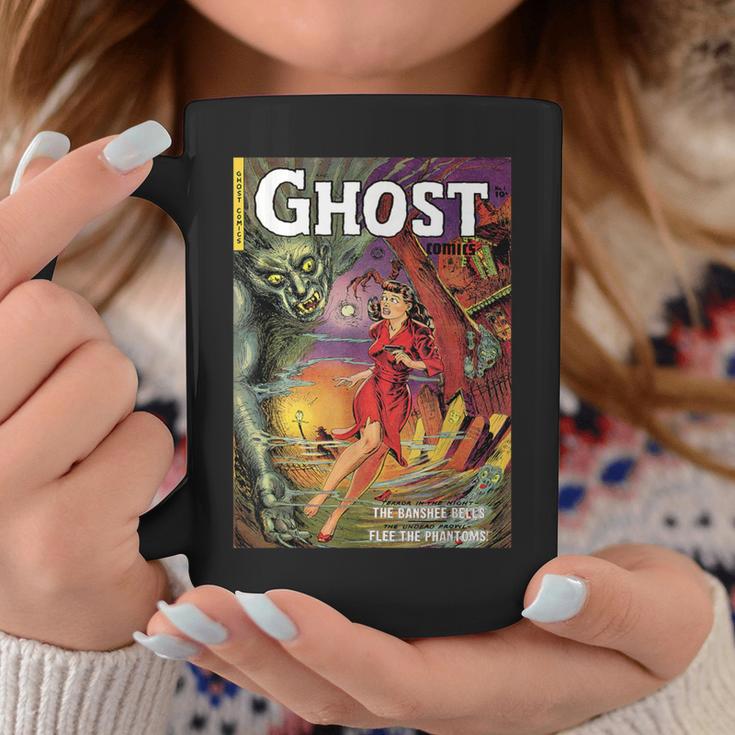 Halloween Horror Vintage Ghost Comic Book Retro Cartoon Graphic Print Coffee Mug Unique Gifts