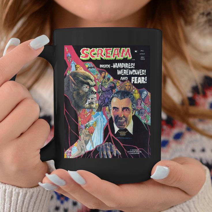 Halloween Horror Vintage Werewolf Vampire Comic Book Retro Graphic Print Coffee Mug Unique Gifts