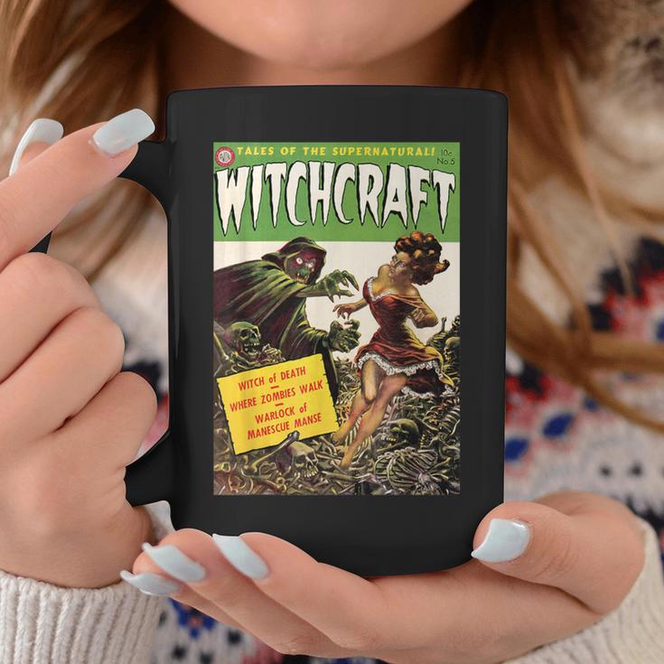 Halloween Horror Vintage Witch Zombie Comic Book Retro Scary Graphic Print Coffee Mug Unique Gifts