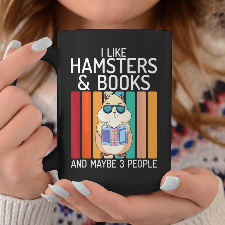 I Like Hamsters & Books And Maybe 3 People Hamster Lover Graphic Print Coffee Mug Unique Gifts