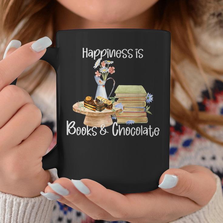Happiness Is Books And Chocolate Graphic Print Coffee Mug Unique Gifts Happiness Is Books And Chocolate Graphic Print Coffee Mug Unique Gifts