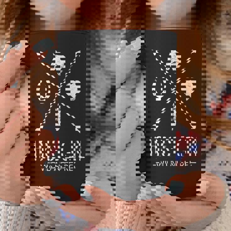 Horse Girl Wild And Free Arrow 馬好き乗馬tシャツ コーヒーマグ 面白い贈り物