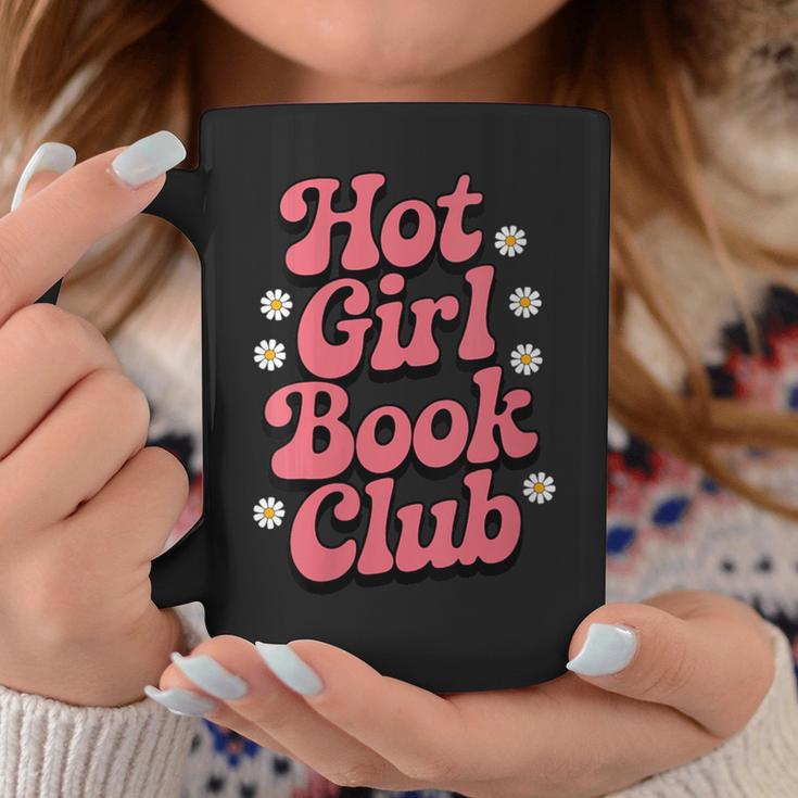 Hot Girl Book Club Retro Daisies Graphic Print Coffee Mug Unique Gifts