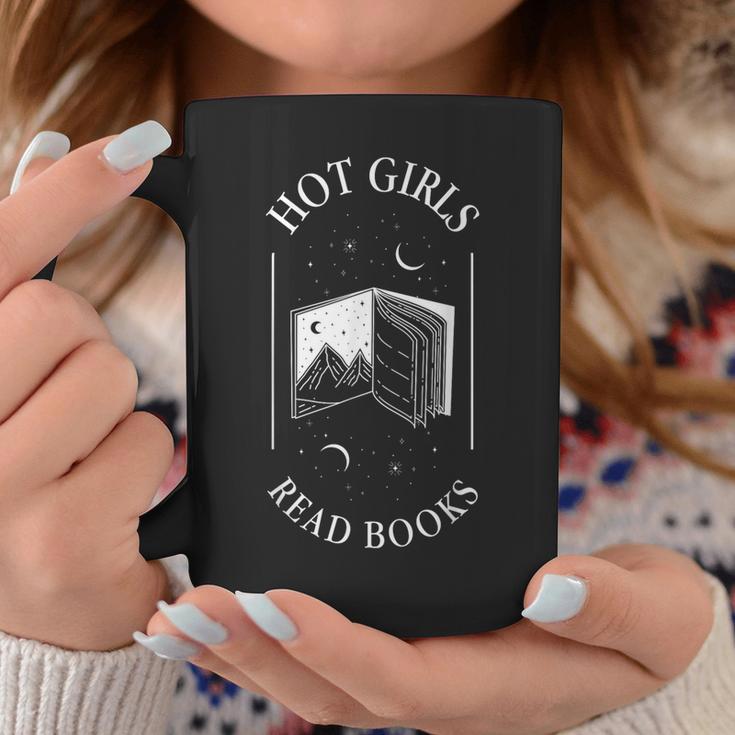 Hot Girls Read Books Reading Book Lovers Women Apparel Graphic Print Coffee Mug Unique Gifts