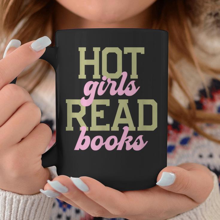 Hot Girls Read Books Retro Varsity Aesthetic Reading Graphic Print Coffee Mug Unique Gifts