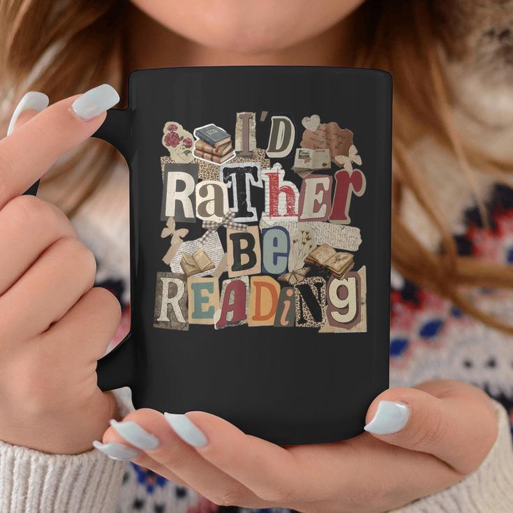 I'd Rather Be Reading Bookworm Cute Book Lover Graphic Print Coffee Mug Unique Gifts