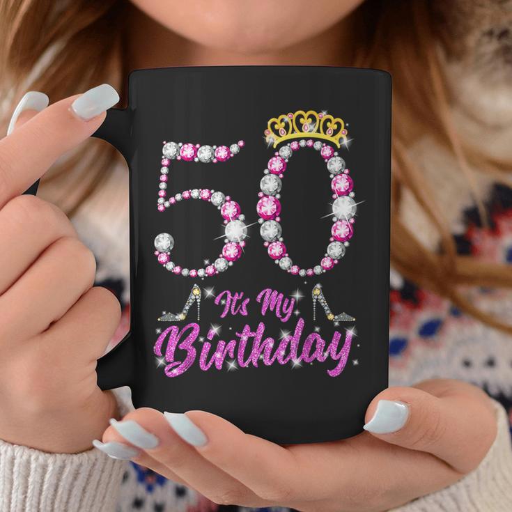 It's My 50Th Birthday Queen Tiarahoes 50歳 Old Bday ギフト コーヒーマグ 面白い贈り物