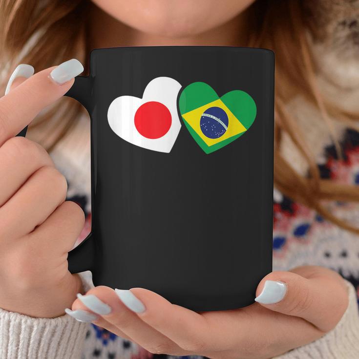 Japanese Flag Brazilian Flag Heart 日系ブラジルブラジル国旗日本国旗 コーヒーマグ 面白い贈り物