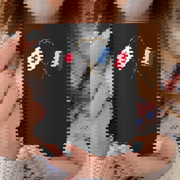Japanese Flag France Flag フランス遺産 フランスのルーツ 日本の国旗 フランスの国旗 コーヒーマグ 面白い贈り物