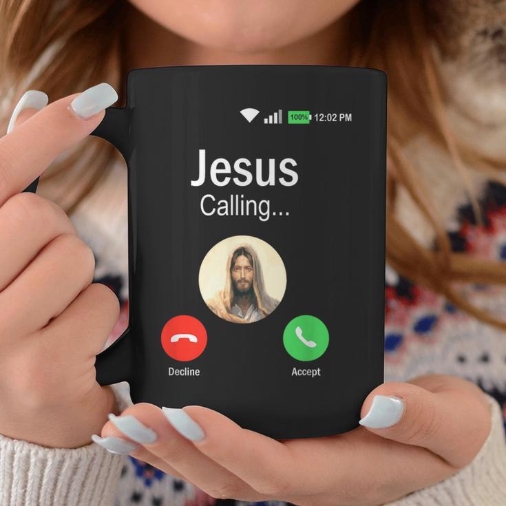 Jesus Is Calling I Jessus Calls An & コーヒーマグ 面白い贈り物