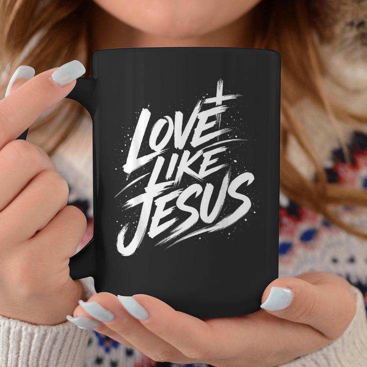 Jesus Love Like Jesus 十字架 クリスチャン コーヒーマグ 面白い贈り物