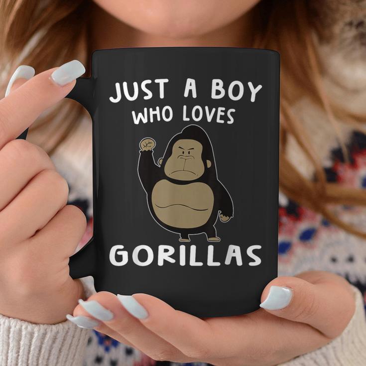 Just A Boy Who Loves Gorillas Gorilla Lover コーヒーマグ 面白い贈り物