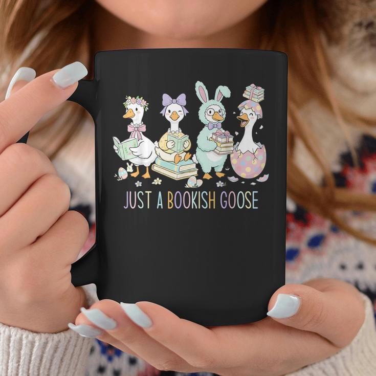 Just A Bookish Goose Bunny Easter Day Reading Book Lover Graphic Print Coffee Mug Unique Gifts