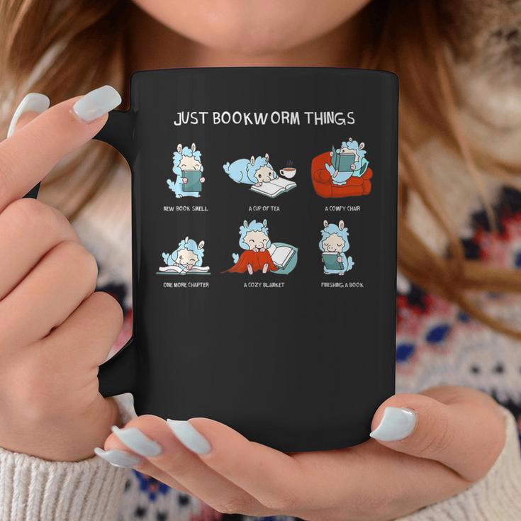 Just Bookworm Things Nerd Book Reading Books Lama Alpaca Graphic Print Coffee Mug Unique Gifts