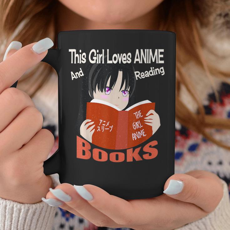 Just A Girl Who Loves Anime And Reading Books Graphic Print Coffee Mug Unique Gifts