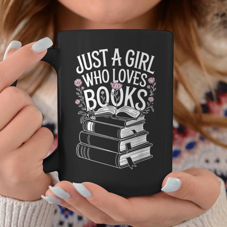 Just a Girl Who Loves Books Book Lover Reading For Women Graphic Print Coffee Mug Unique Gifts