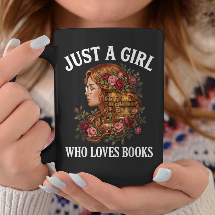 Just A Girl Who Loves Books For Bookworm Book Lover Graphic Print Coffee Mug Unique Gifts