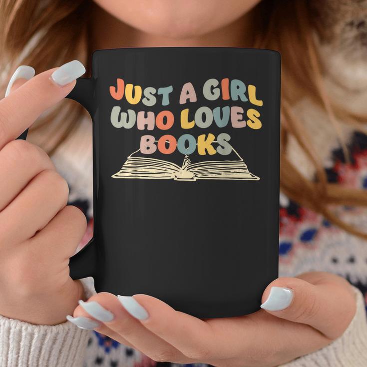 Just A Girl Who Loves Books Bookworm Librarian Retro Cute Graphic Print Coffee Mug Unique Gifts Just A Girl Who Loves Books Bookworm Librarian Retro Cute Graphic Print Coffee Mug Unique Gifts