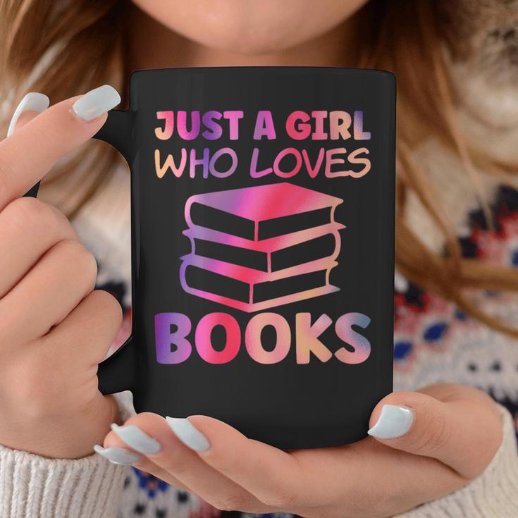Just A Girl Who Loves Books Graphic Print Coffee Mug Unique Gifts