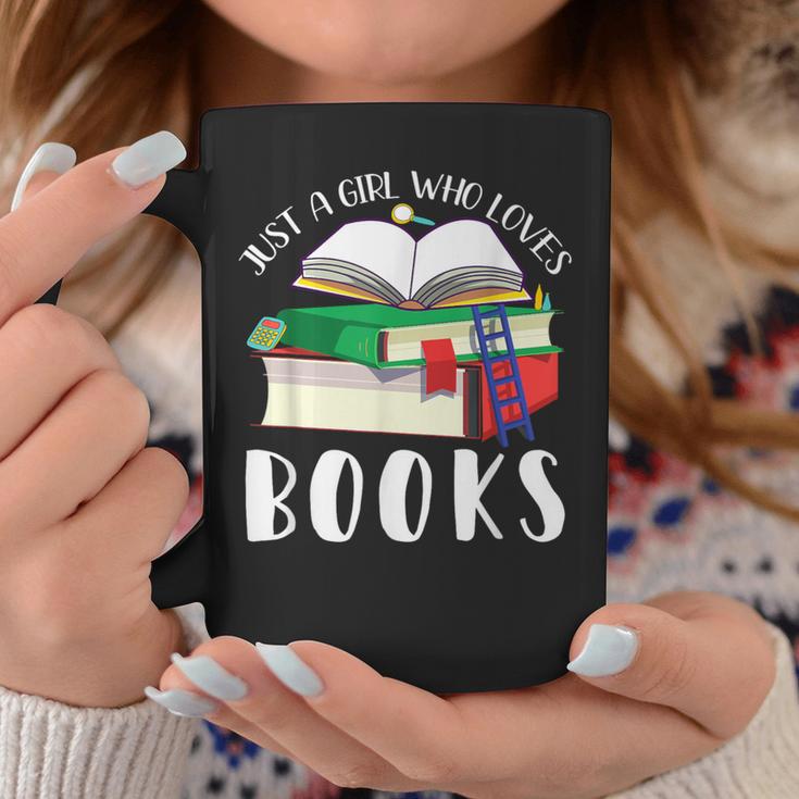 Just A Girl Who Loves Books Lover Bookworm Librarian Reading Graphic Print Coffee Mug Unique Gifts
