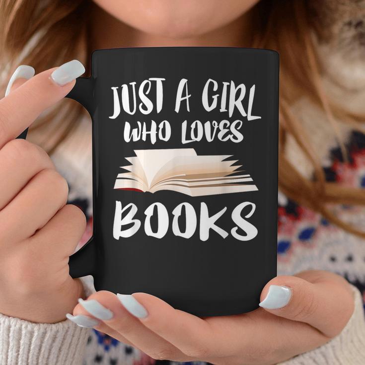 Just A Girl Who Loves Books Reader Lover T-Shirt Graphic Print Coffee Mug Unique Gifts