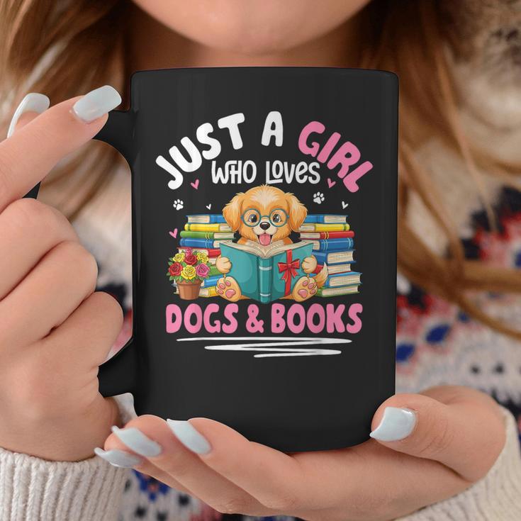 Just a Girl Who Loves Dogs & Books Dog Reading Graphic Print Coffee Mug Unique Gifts Just a Girl Who Loves Dogs & Books Dog Reading Graphic Print Coffee Mug Unique Gifts