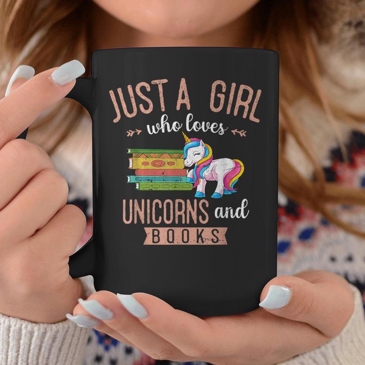 Just A Girl Who Loves Unicorns And Books Women Reading Graphic Print Coffee Mug Unique Gifts