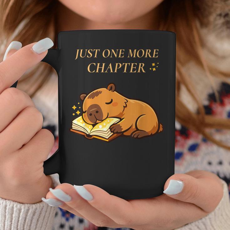 Just One More Chapter Capybara With Book Graphic Print Coffee Mug Unique Gifts