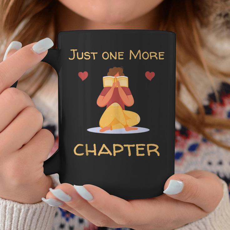 Just One More Chapter Red Book Lovers Bookworms & Readers Graphic Print Coffee Mug Unique Gifts