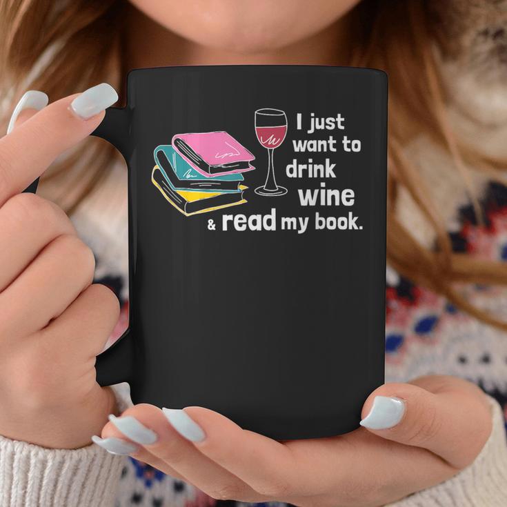 I Just Want To Drink Wine And Read My Book T-Shirt Graphic Print Coffee Mug Unique Gifts