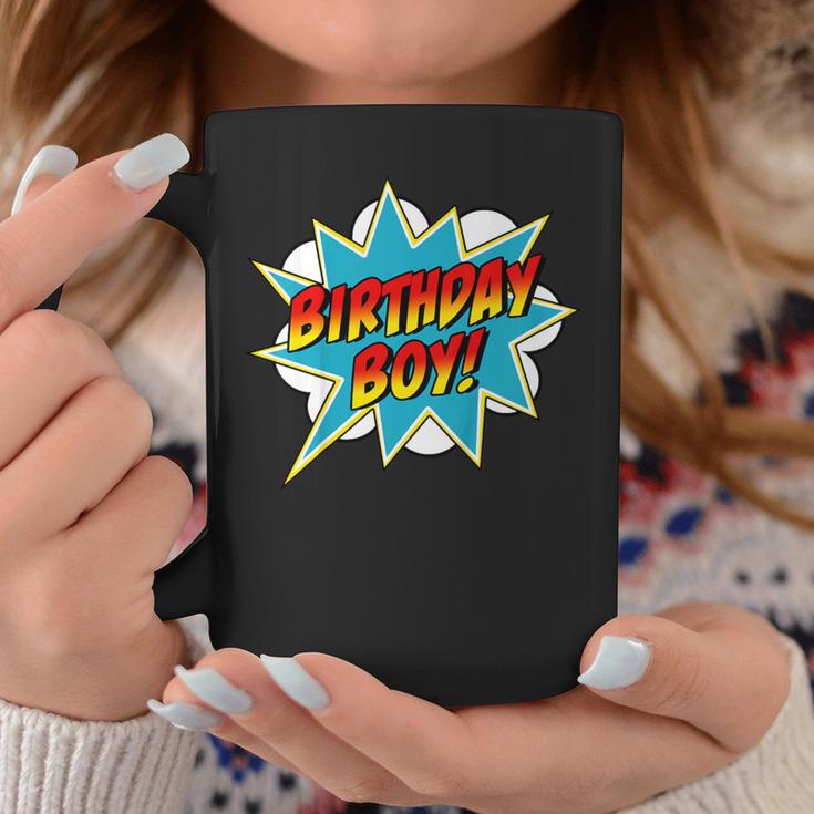 Kids Birthday Boy Superhero Boys Birthday Comic Book Graphic Print Coffee Mug Unique Gifts