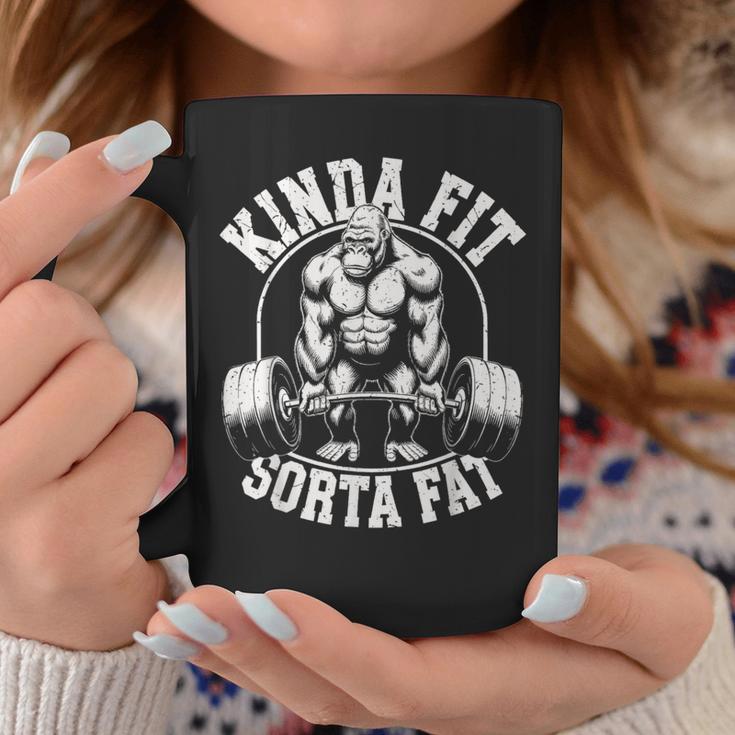 Kinda Fitorta Fat Gorilla 面白いワークアウトジムウェイトリフティング コーヒーマグ 面白い贈り物