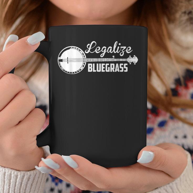 Legalize Bluegrass Banjo ビンテージヒッピーブルーグラス 音楽ファン コーヒーマグ 面白い贈り物