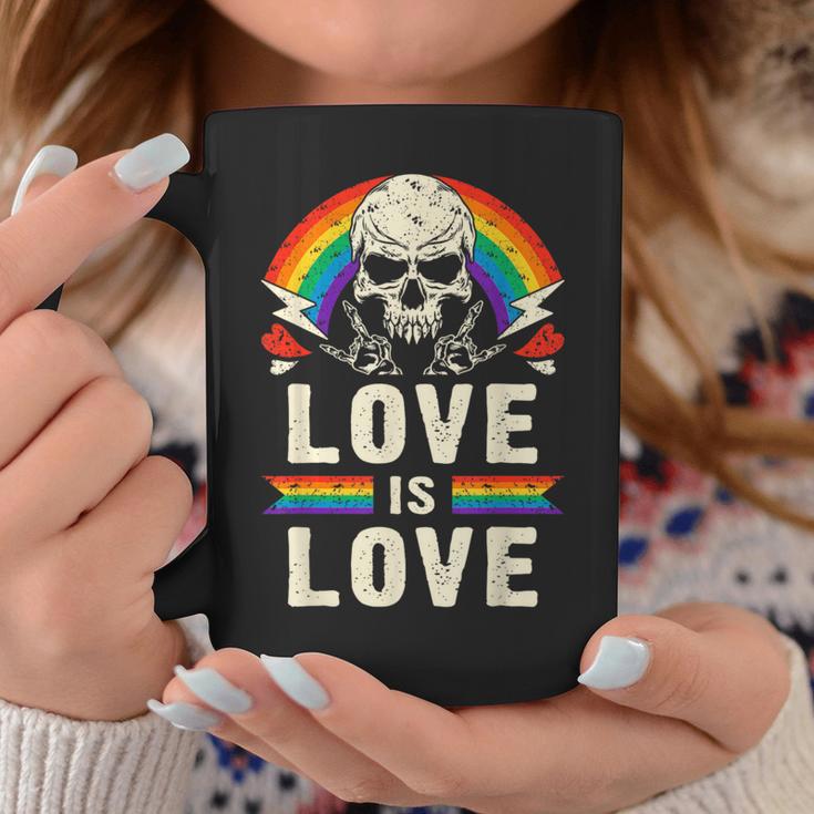 Lgbtプライド、レインボー、ハードギター音楽 コーヒーマグ 面白い贈り物