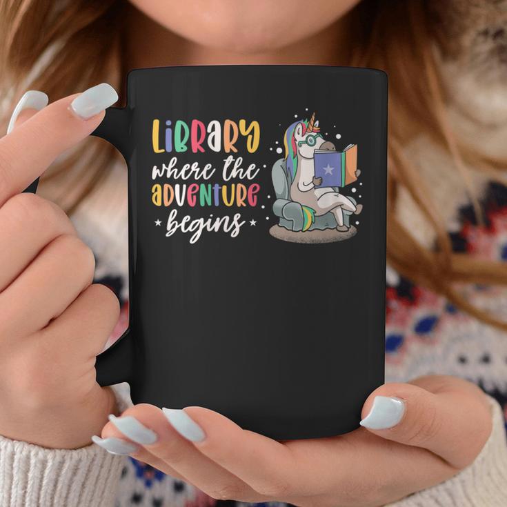 Librarian Book Reader Reading Unicorn Adventure Graphic Print Coffee Mug Unique Gifts