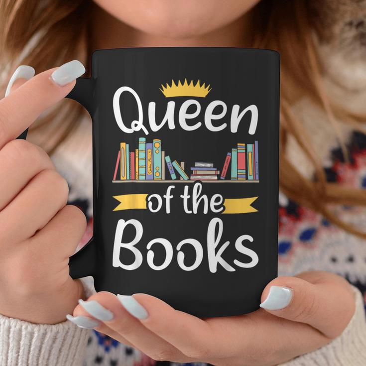 Librarian Queen Of The Books Book Reading Library Graphic Print Coffee Mug Unique Gifts