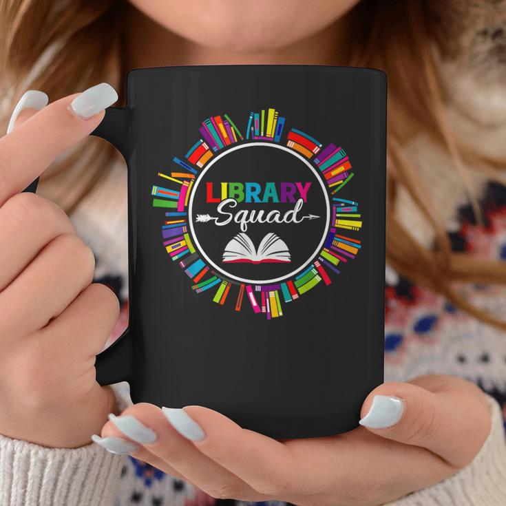 Library Squad Shirt Librarian Bookworm Book Lover Graphic Print Coffee Mug Unique Gifts
