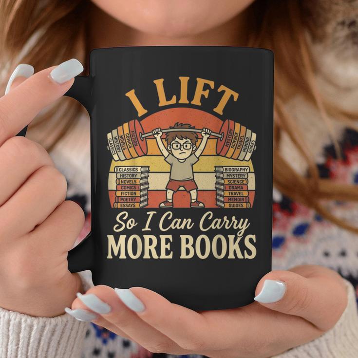 I Lift So I Can Carry More Book Lover Reader Gym Reading Graphic Print Coffee Mug Unique Gifts