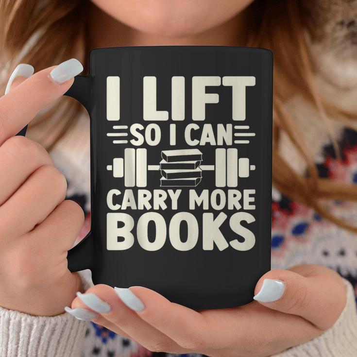 I Lift So I Can Carry More Books Gym Weightlifting Graphic Print Coffee Mug Unique Gifts