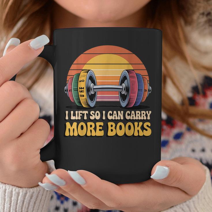 I Lift So I Can Carry More Books Reading Humor Workout Graphic Print Coffee Mug Unique Gifts
