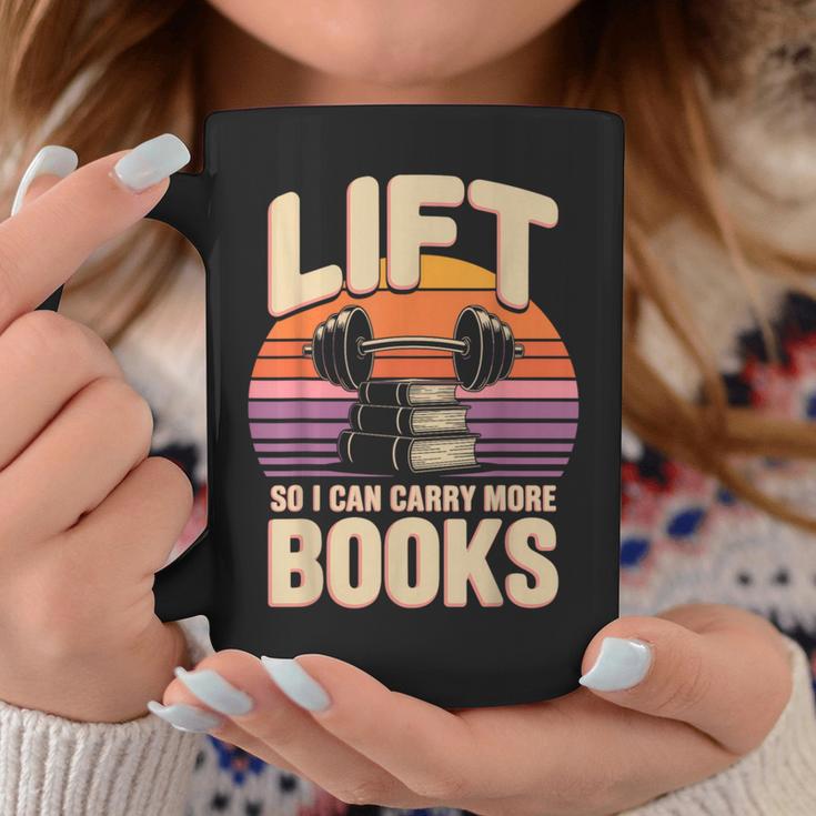 Lift So I Can Carry More Books Reading Lovers Reader Workout Graphic Print Coffee Mug Unique Gifts