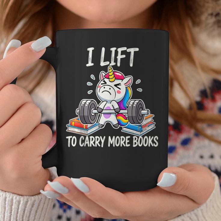 Lifting To Hold More Books Deadlift Unicorn Reader Workout Graphic Print Coffee Mug Unique Gifts
